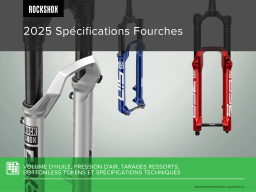 RockShox: Spécifications des fourches | AI Chat & PDF