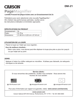 Carson DM-21 Loupe de Page: IA Chat & PDF