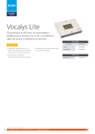 JAVAC Vocalys Lite Manuel utilisateur