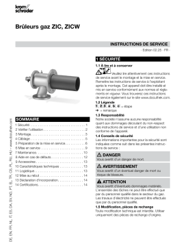 Kromschroder ZIC, ZICW Mode d'emploi