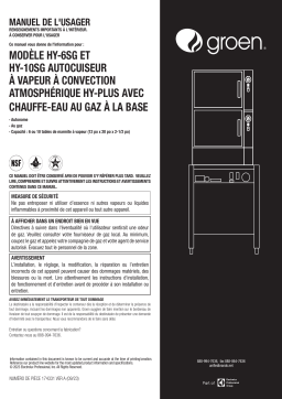 Groen HyPLUS SG Operators - French Canadian Manuel du propriétaire