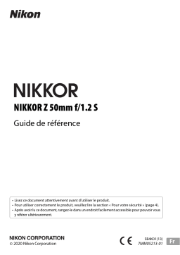 Nikon NIKKOR Z 50mm f/1.2 S Guide de référence