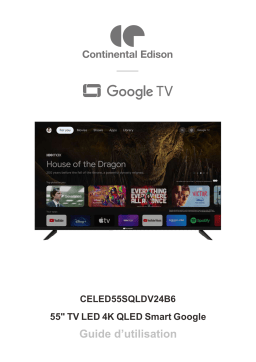 CONTINENTAL EDISON CELED55SQLDV24B6 Manuel utilisateur