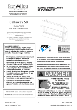 Kozyheat Callaway 50 Manuel du propriétaire