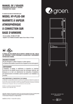 Groen HyPLUS DS Operators - French Canadian Manuel du propriétaire