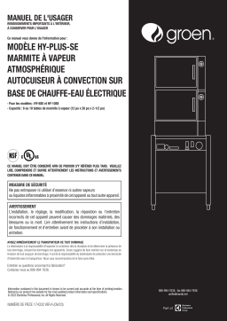 Groen HyPLUS SE Operators - French Canadian Manuel du propriétaire