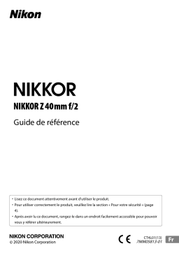 Nikon NIKKOR Z 40mm f/2 Guide de référence