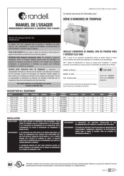 Randell DCHFT, DCST & DCFT , Dipping Cabinet Series , Canadian French Manuel du propriétaire