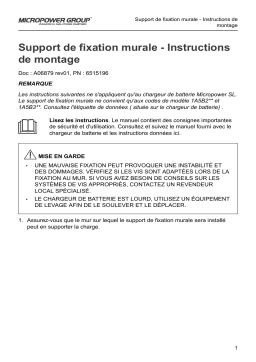 MicroPower Support de fixation murale Mode d'emploi