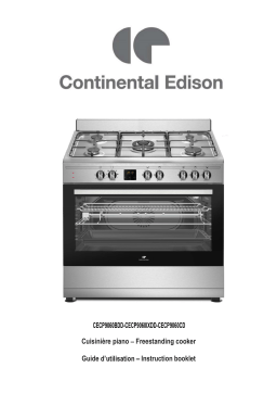 CONTINENTAL EDISON CECP9060BDD Manuel utilisateur