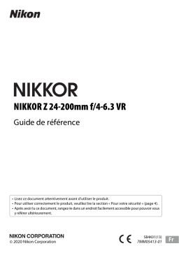 Nikon NIKKOR Z 24-200mm f/4-6.3 VR Guide de référence