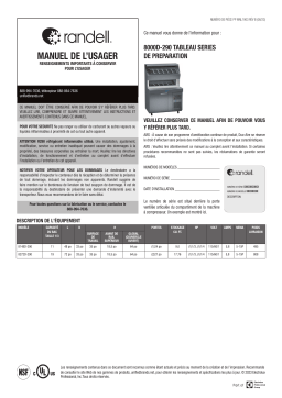 Randell 8000D-290 Manuel du propriétaire