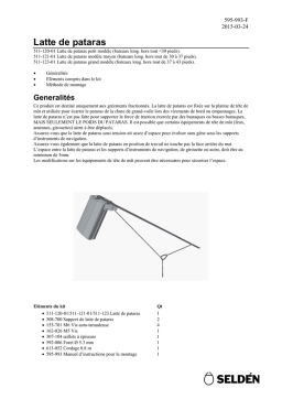 Selden Latte de pataras Manuel du propriétaire
