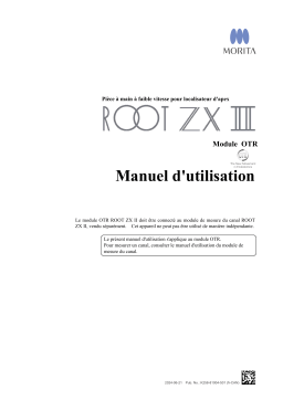 Morita Root ZX II OTR Module Mode d'emploi