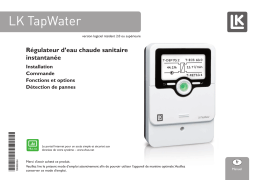 LK LK TapWater Manuel utilisateur
