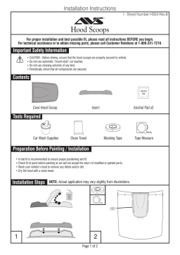 Auto Ventshade 80005 Installation manuel
