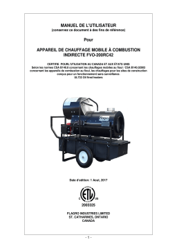Flagro FVO-200RC42 Manuel du propriétaire