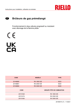 Riello RX 3000 S/E ULN 3/400/50-60 230/50-60 Manuel utilisateur