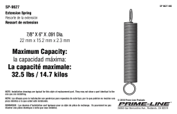 Prime-Line Products SP 9627 Manuel utilisateur