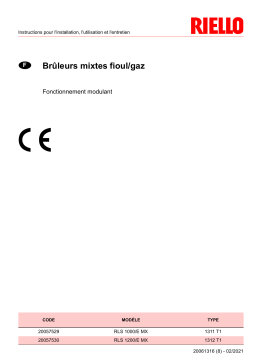 Riello RLS 1200/E MX TC FS1 3/400/50 230/50-60 Manuel utilisateur
