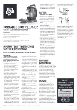 Dirt Devil B0CJ8G272M Manuel utilisateur