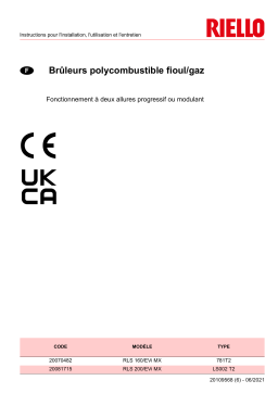 Riello RLS 160/EVi MX TC FS1 3/400/50 230/50-60 Manuel utilisateur