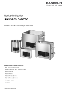 BANDELIN SONOREX DIGITEC DT 106 Mode d'emploi