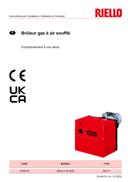 Riello R40 GS5 1/230/50 Manuel utilisateur