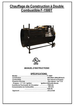 Flagro F-1500T Manuel du propriétaire