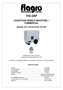 Flagro THC-85P Manuel du propriétaire