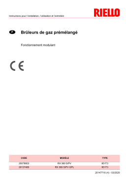 Riello TAU 270 N PREMIX Manuel utilisateur