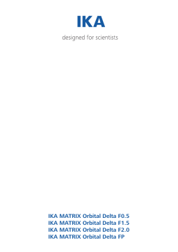 IKA Matrix Orbital Delta Manuel du propriétaire