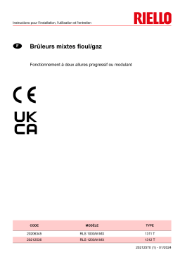 Riello RLS 1000/M MX TC FS1 3/400/50 230/50-60 Manuel utilisateur