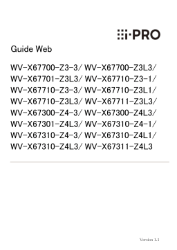 i-PRO WV-X67300-Z4L3 Mode d'emploi