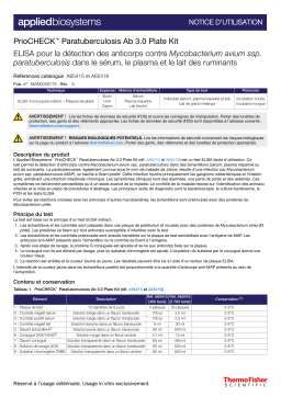 Thermo Fisher Scientific PrioCHECK Paratuberculosis Mode d'emploi