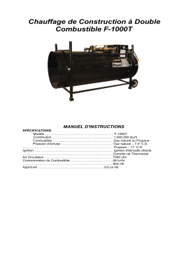 Flagro F-1000T Manuel du propriétaire