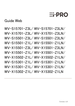 i-PRO WV-X15701-Z3LN Mode d'emploi
