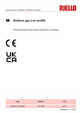 Riello RS 150/M TC FS1 3/400/50 230/50-60 Manuel utilisateur