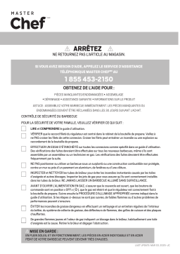 Master Chef Grill Turismo™ Propane Grill and Griddle Manuel utilisateur