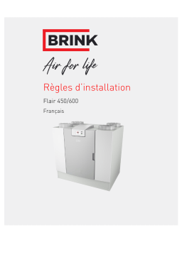 Brink Flair 450/600 Guide d'installation