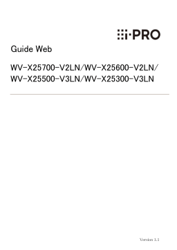 i-PRO WV-X25700-V2LN Mode d'emploi