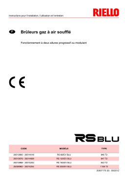 Riello RS 120/EV BLU TL FS1/FS2 3/230-400/50 230/50-60 Manuel utilisateur