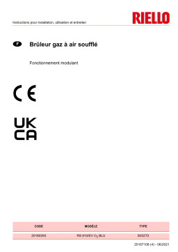 Riello RS 810/EV O BLU TC FS1/FS2 3/400/50 Manuel utilisateur