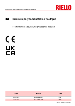 Riello RLS 68/E MX TC FS1 3/230-400/50 230/50-60 Manuel utilisateur