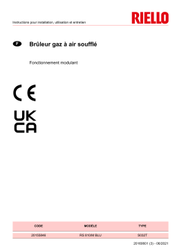 Riello RS 810/M BLU TC FS1 3/400/50 Manuel utilisateur