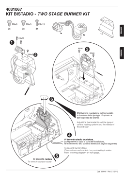 Riello TWO-STAGE BURNER CONTROL KIT CLIMA COMFORT Manuel utilisateur