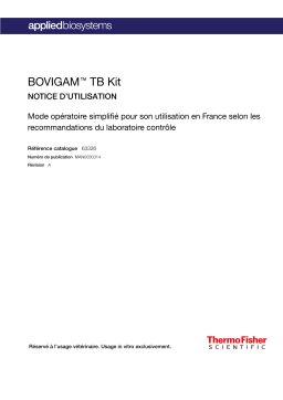Thermo Fisher Scientific BOVIGAM TB Kit Mode d'emploi