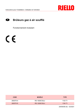 Riello RS 1200/E BLU TC FS1/FS2 3/400/50 230/50-60 Manuel utilisateur