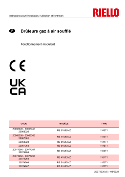 Riello RS 310/E MZ TC FS1 3/400/50 Manuel utilisateur