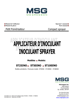 MSG ST25INO Manuel du propriétaire